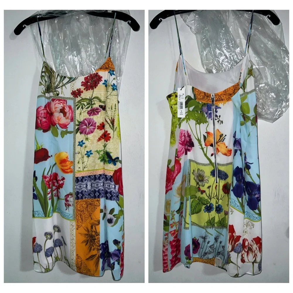 Alice + Olivia Ira Floral Spaghetti Strap Mini Dress